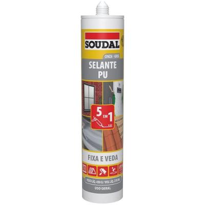 Selante Adesivo de Uso Geral 154680 Cinza 450g para Vedação e Colagem em Construção Soudal