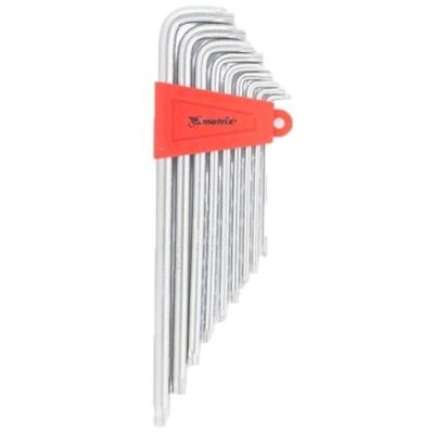 Jogo de Chaves Hexagonais Torx Extra Longas 123079 T-10 a T-50 com Suporte Plástico Mtx