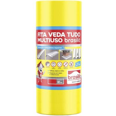 Fita Veda Tudo 10 Metros X 45cm 0802.00089.0045PC Autoadesiva Aluminizada para Reparos em Telhado