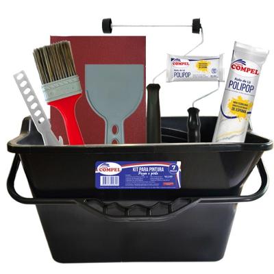 Kit de Pintura Pegue e Pinte 0.969 com 7 Peças Profissional para Paredes Compel