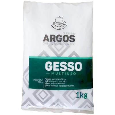 Gesso em Pó 1kg 010 para Revestimento de Paredes em Alvenaria e Concreto Argos