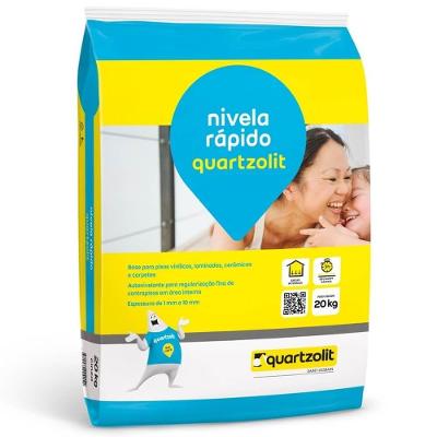 Argamassa Autonivelante Nivela Rápido Cinza 20kg 0288.00001 para Nivelamento de Lajes Quartzolit