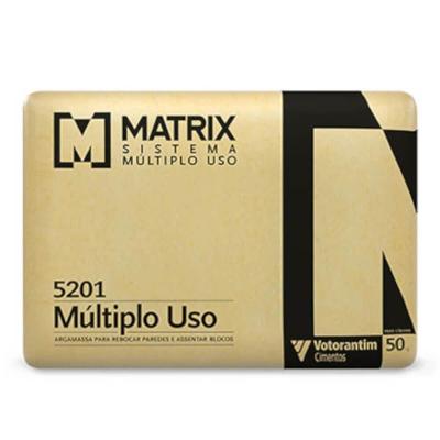 Argamassa Múltiplo Uso Massa Pronta 50kg 6054231 para Alvenaria Cinza Matrix