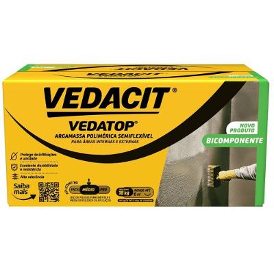 Argamassa Vedatop Bi Componente 132872 para Infiltrações e Umidade em Lajes 18kg Vedacit