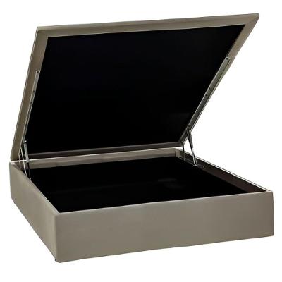 Base para Cama Box com Baú Casal Physical em Madeira com Abertura Pneumática Bege Ortobom