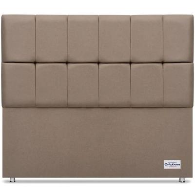 Cabeceira Piave Casal Estofada em Linho Bege com Estrutura em Eucalipto Domus Ortobom