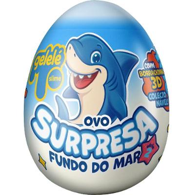 Brinquedo Ovo Surpresa 98g Fundo do Mar 3648 Infantil Educativo Gelelé