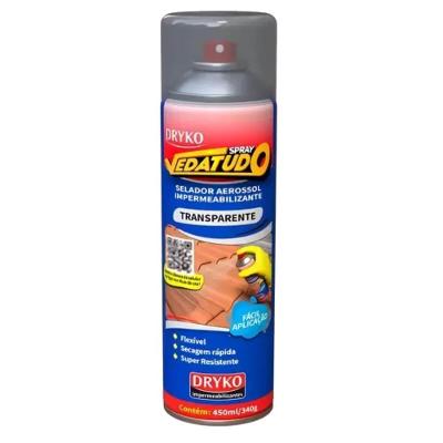 Spray Impermeabilizante Emborrachado Vedatudo Transparente 400ml Anticorrosivo Dryko