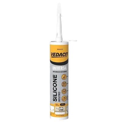 Silicone Neutro para Vedação Universal 270g 148004 Branco Uso Interno e Externo Vedacit