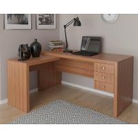 Mesa de Escritório ME4106 c/ 3 Gavetas Amêndoa - Tecno Mobili - 1