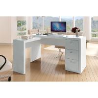 Mesa de Escritório ME4101 c/ 3 Gavetas Branco - Tecno Mobili - 1