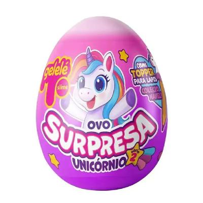 Brinquedo Ovo Surpresa 98g 3582 Unicórnio Infantil para Diversão Gelelé