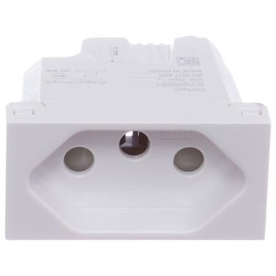 Módulo de Tomada 2 Pinos + Terra 20A 250V Orion Branco Steck