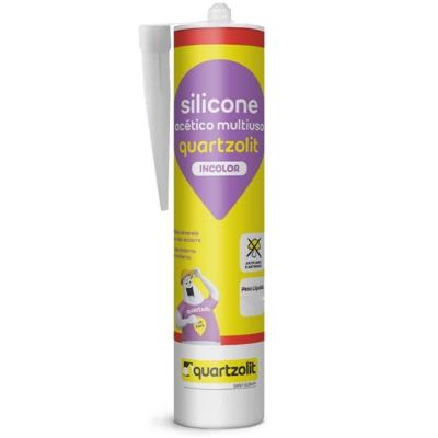 Silicone Acético Multiuso 280g 0529.00077.0001 Vedação Transparente Quartzolit