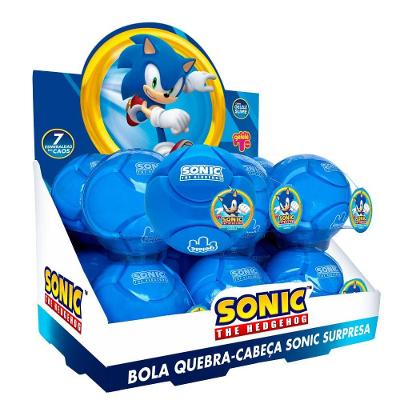 Bola Quebra Cabeça Infantil 3939 Tema Sonic Surpresa Educativa para Crianças Gelelé
