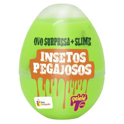 Brinquedo Ovo Surpresa 98g 3581 Insetos Pegajosos Educativo Infantil Gelelé