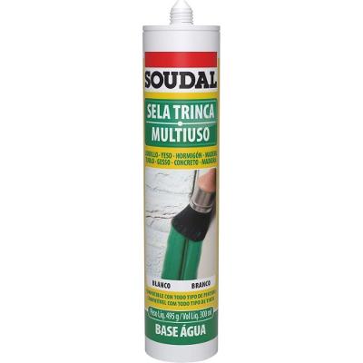 Selante Acrílico Sela Trinca Multiuso 495g 137006 para Fissuras Branco Soudal