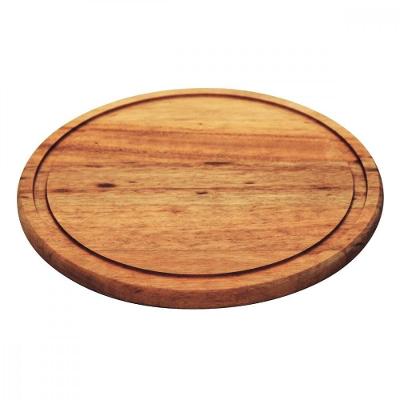 Tábua para Churrasco Tramontina Redonda Muiracatiara 23cm com Proteção Antimicrobiana Marrom