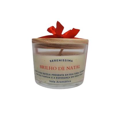 Vela Aromática Decorativa Brilho de Natal Sereníssima Cera de Coco 120g para Aromatizar Ambiente