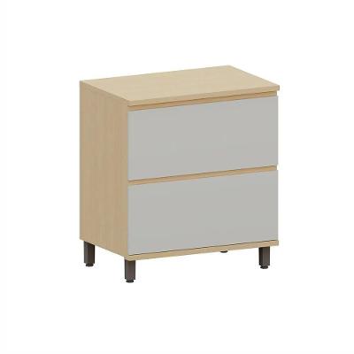 Balcão de Cozinha Aura 1 Porta 1 Gaveta MDF 80cm Carvalho Uv Cinza Cristal Uv Luciane Móveis