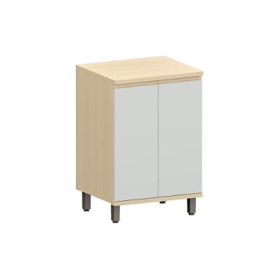 Balcão de Cozinha Aura 2 Portas MDF 60cm Cinza Cristal com Tampo Luciane Móveis