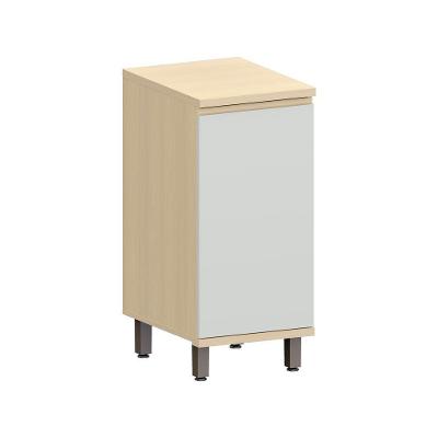 Balcão de Cozinha Aura 1 Porta MDF 40cm Cinza Cristal Luciane Móveis