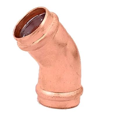 Cotovelo de Cobre 45 Graus 15mmx15mm com Solda 02.9.36.0091.04 Ramo Conexões