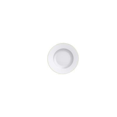 Prato para Pão Elisa em Porcelana com Borda Dourada 17cm Tramontina