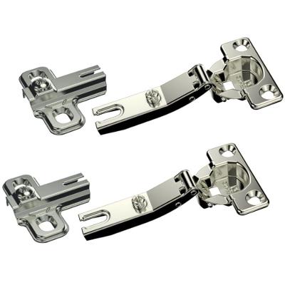 Dobradiça Caneco 26x8,5mm Braço Curvo sem Pistão Calço H3 Níquel Soprano