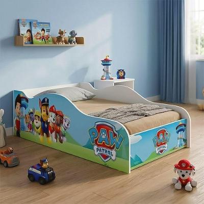 Mini Cama Carro Infantil Patrulha Canina Com Colchão D18 Temática Decorativa Para Quarto Infantil