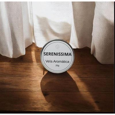 Vela Aromática Decorativa Sereníssima Mini Lata Cera de Coco 20g Pavio de Algodão Flor de La