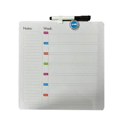 Lousa Magnética Semanal Yeet Planner de Organização 29cm X 29cm com Caneta e Ímãs