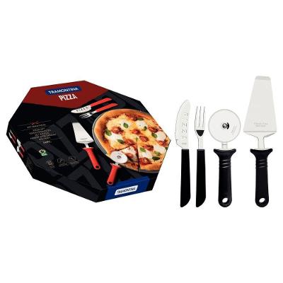 Kit Pizza 25099022 14 Peças Aço Inox e Polipropileno Preto Tramontina