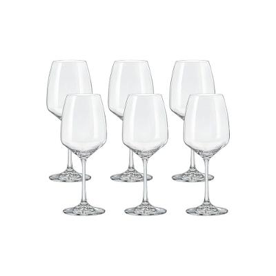 Jogo de 6 Taças para Vinho Aroma 455ml em Cristal Ecológico Transparente Haus Concept