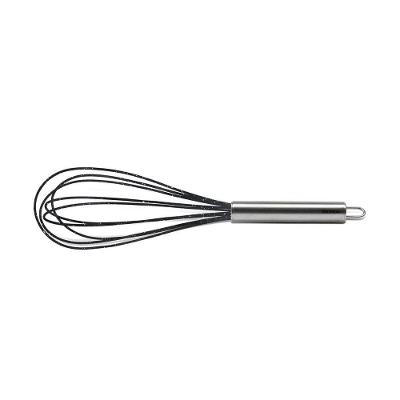 Fouet Batedor Manual Duo Aço Inox com Silicone para Preparo de Receitas 30cm Preto Brinox