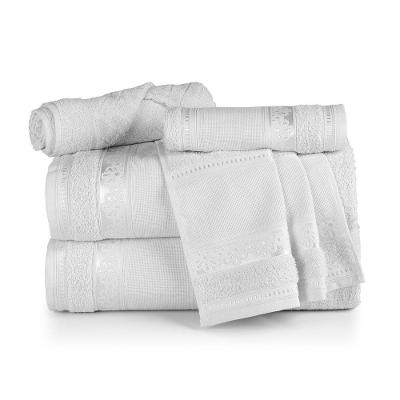 Jogo de Toalha Atelie 5 Peças 100% Algodão 400g-m² Branco Casa com Amor