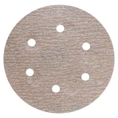 Disco de Lixa Seca com 6 Furos A275 P180 152x1x6mm para Madeira e Reparação Automotiva Norton
