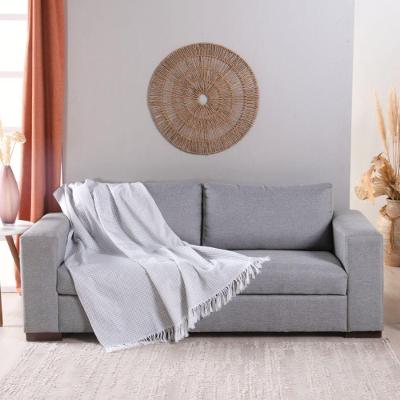 Manta Decorativa para Sofá Grid Jacquard Dupla Face 2,10x1,35m Valle Distribuidora