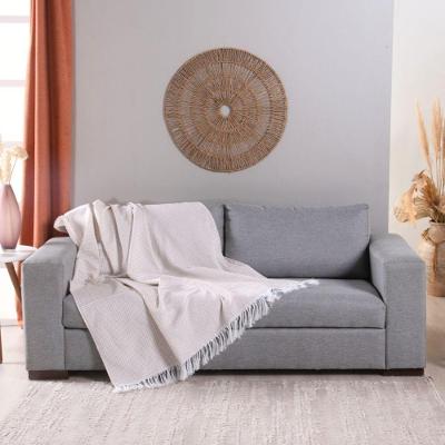 Manta Decorativa para Sofá Grid Jacquard Dupla Face 2,10x1,35m 60% Algodão Valle Distribuidora