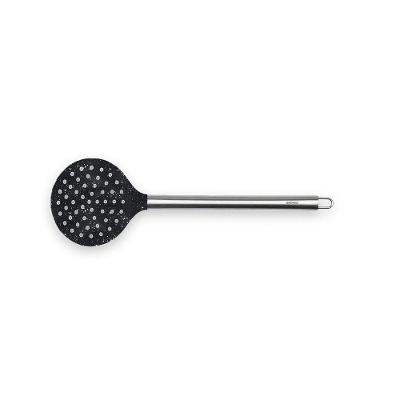 Espumadeira de Silicone Duo 34,5cm com Cabo em Aço Inox para Cozinha Preto Brinox