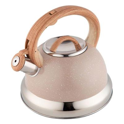 Chaleira de Inox com Indução e Apito Roma 2,7L para Cozinha Areia Brinox