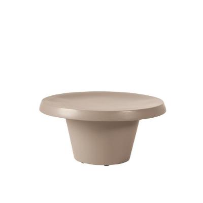 Mesa de Centro Cona Redonda em Polietileno Rotomoldado 80cm Concreto Tramontina