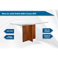 Mesa de Sala Jantar Berlim + Tampo Madeirado Reto 120x80cm Imbuia - Rufato - 2