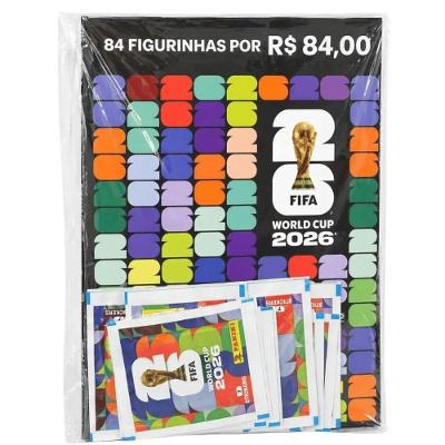 Blister de Figurinhas Copa do Mundo Fifa 2026 com 12 Pacotes Editora Panini