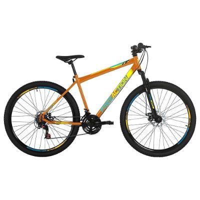 Bicicleta Flexus 2.0 Mountain Bike Aro 29 Quadro Aço 21 Marchas Free Action Laranja