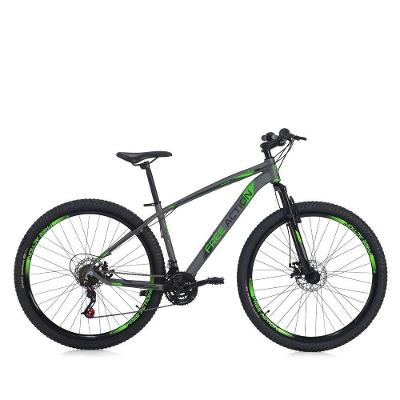 Bicicleta Flexus 3.1 Lite Mtb Aro 29 Quadro Aço 21 Marchas Free Action Grafite Verde