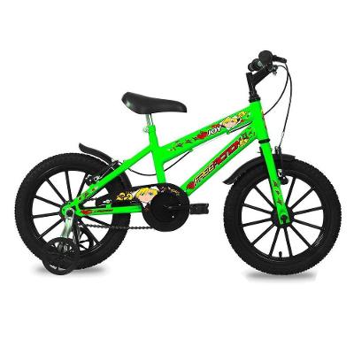 Bicicleta Infantil Joy Aro 16 V-Brake Verde Kawasaki Free Action