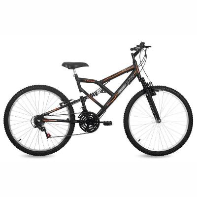 Bicicleta Fa240 Mountain Bike Aro 26 Quadro Aço Full 18 Marchas Free Action Preto Fosco