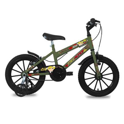 Bicicleta Infantil Joy Mountain Bike Aro 16 Quadro em Aço 1v Verde Militar Free Action