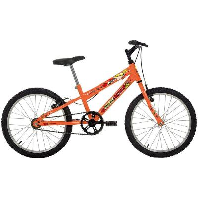 Bicicleta Joy Mountain Bike Aro 20 Quadro Aço 1 Marcha Infantil Laranja Free Action